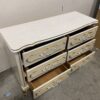 Vintage French Style White and Gold 6 Drawer Dresser