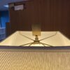 Square Brass Table Lamp w/ Rectangular Shade