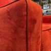 Vibrant Crimson Faux Suede Armchair