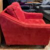 Vibrant Crimson Faux Suede Armchair