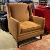 Modern Copper Honeycomb Wingback Armchair