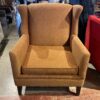 Modern Copper Honeycomb Wingback Armchair
