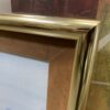 Leather and Gold Framed Blue Washed Mountains Print