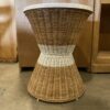 Ikea Sandhaug Round Rattan Table w/ Steel Tray Top