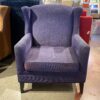 Modern Spartan Purple Wingback Armchair