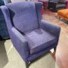 Modern Spartan Purple Wingback Armchair