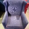 Modern Spartan Purple Wingback Armchair