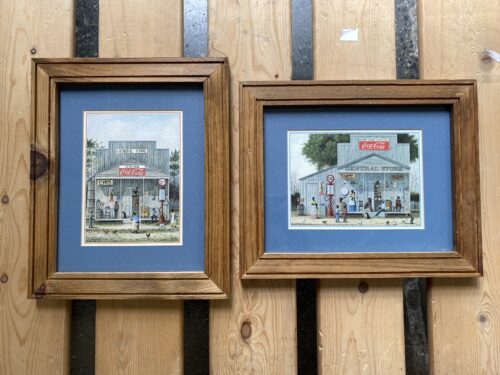 Set of Jack Meyers Framed Folk Art Prints