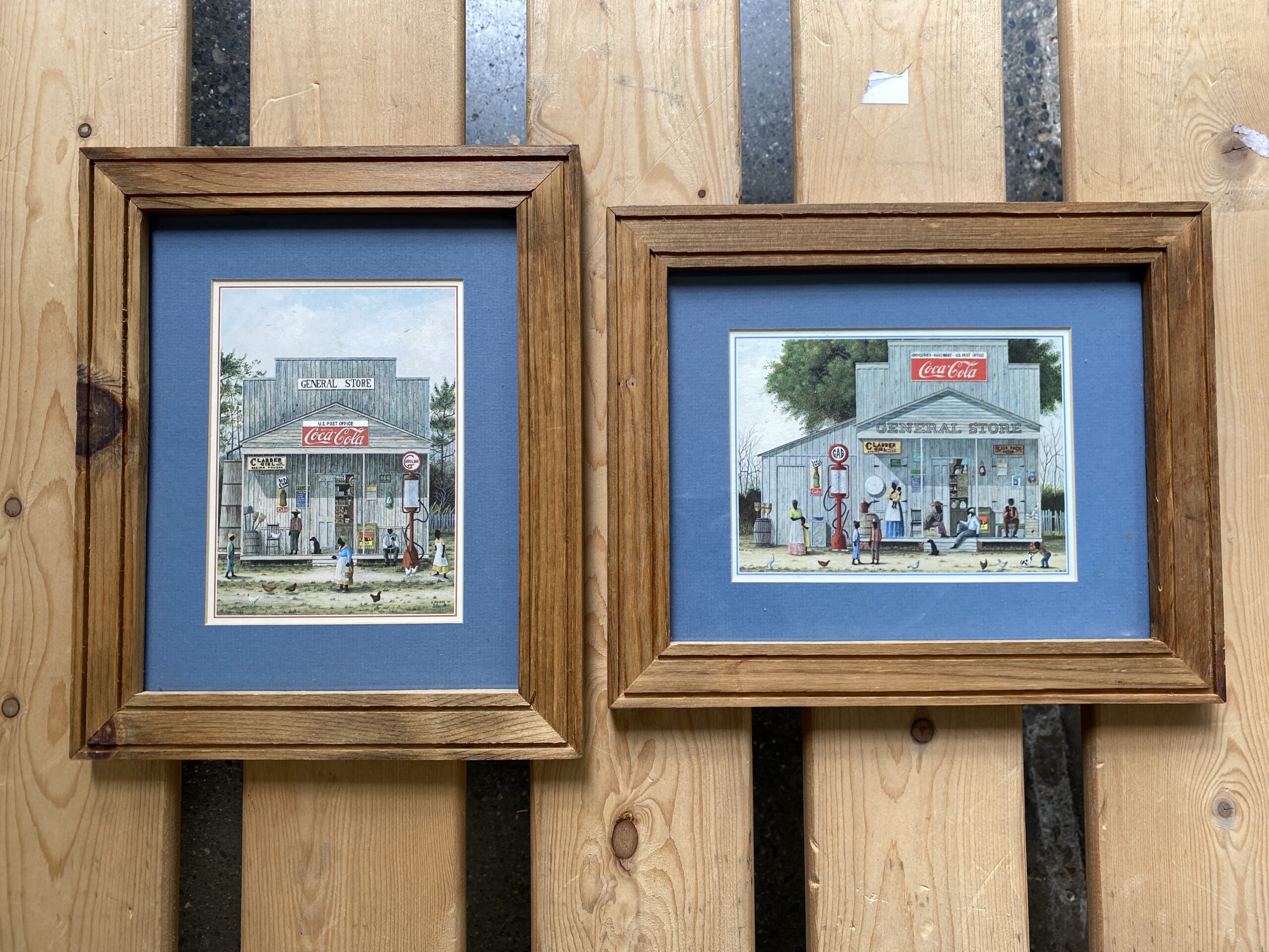 Set of Jack Meyers Framed Folk Art Prints