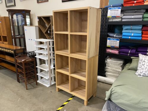 Pine Look Double Stack 4 x 2 Cubbie Shelf