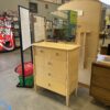 Rippling Grain Swivel Mirror Tallboy Dresser