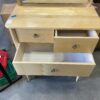 Rippling Grain Swivel Mirror Tallboy Dresser