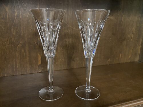 WATERFORD CRYSTAL Love Toasting Flute Pair