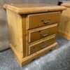 WILD ROSE Wooden 3 Drawer Nightstand