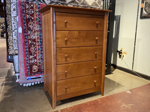 NADEAU Warm Blonde 5-Drawer Tallboy Dresser