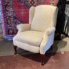Cream Push-Back Recliner Armchair