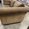 Vintage Style Wood Accented Brown Sofa