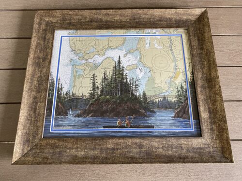 Northwest Pass Topographical Map Signed Artwork