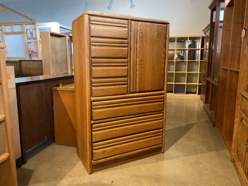 BLACKHAWK Blonde Hard Wood 7-Drawer Armoire