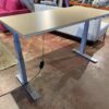 ISE Electric Rising Desk, Blonde & Grey