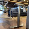 ISE Electric Rising Desk, Blonde & Grey
