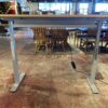 ISE Electric Rising Desk, Blonde & Grey