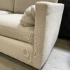 Off-White Canvas Metal Frame Sofa