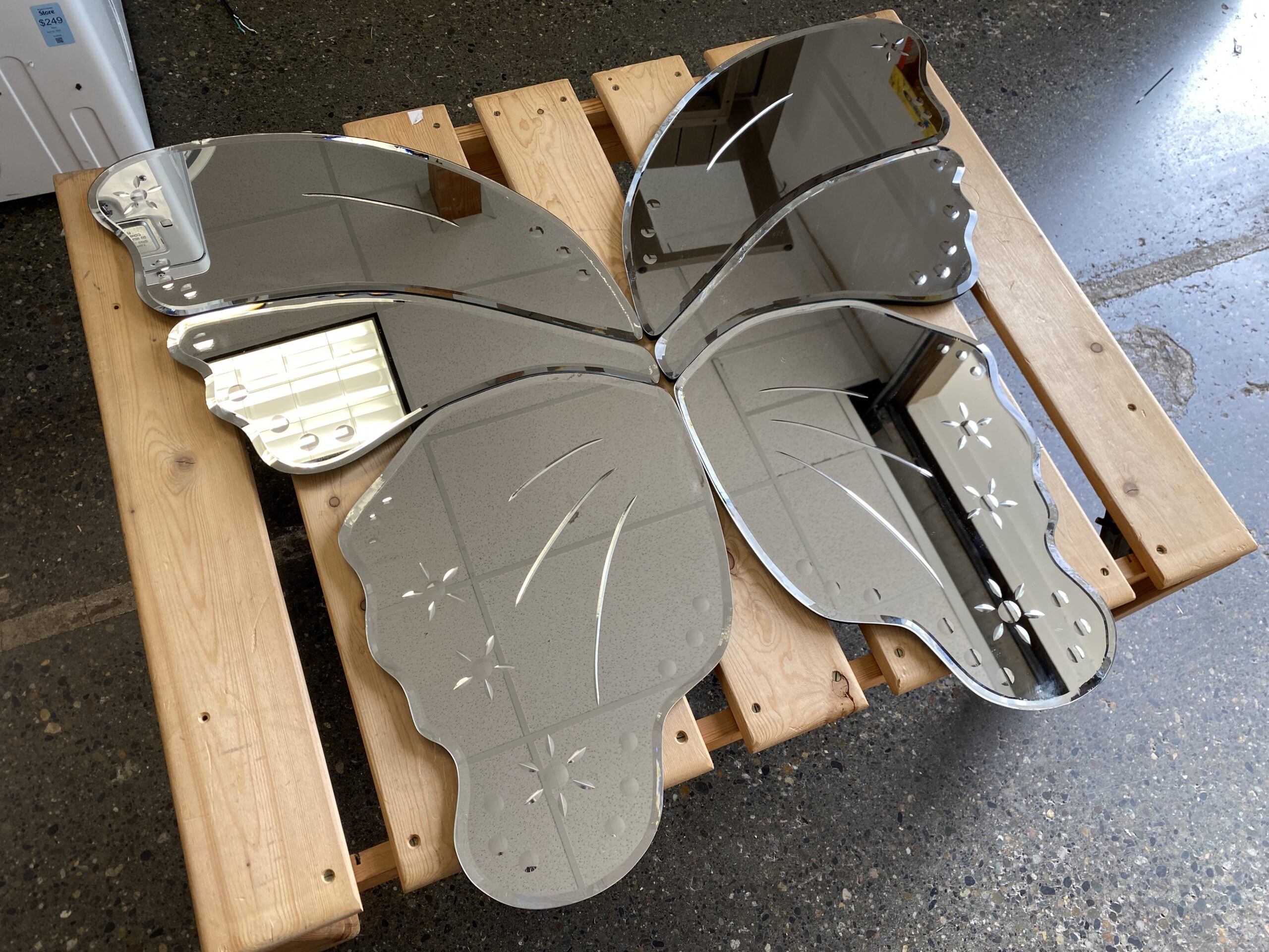 POTTERY BARN 2 Piece Butterfly Mirror