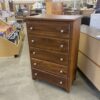 Dark Oak Finished Rustic 5 Drawer Dresser