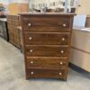 Dark Oak Finished Rustic 5 Drawer Dresser