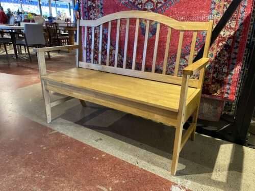 Warm Blonde All-Wood Storage Bench