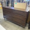 WALKER EDISON Atticus Mid-Century Modern Walnut Finished 6 Drawer Dresser