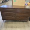 WALKER EDISON Atticus Mid-Century Modern Walnut Finished 6 Drawer Dresser
