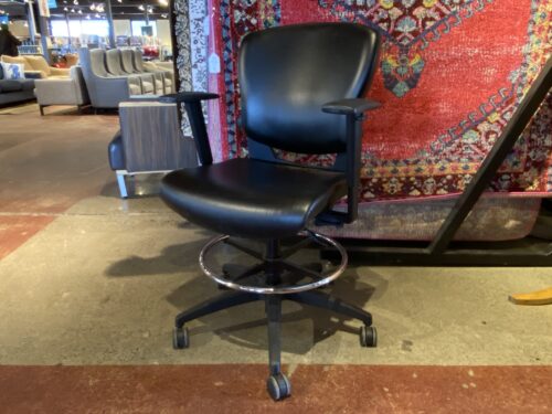Supple Black Office Chair w/ Footrest