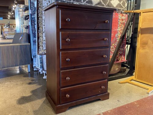 5-Drawer Tallboy Dresser in Espresso Brown
