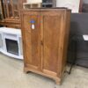 Oaky Vintage Herringbone Grained Armoire
