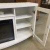 TWIN STAR Rossville White TV Stand and Faux Fireplace