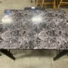 Balck Metal and Faux Marble 5 Piece Dining Set