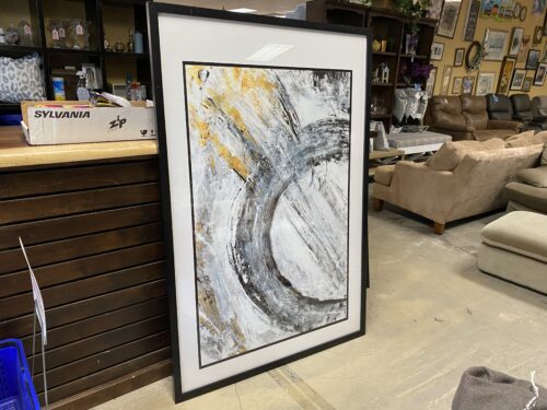 Abstract Gold & Silver Framed Print by Mary Calli