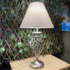 Twisted Chrome Silver Table Lamp