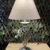 Twisted Chrome Silver Table Lamp