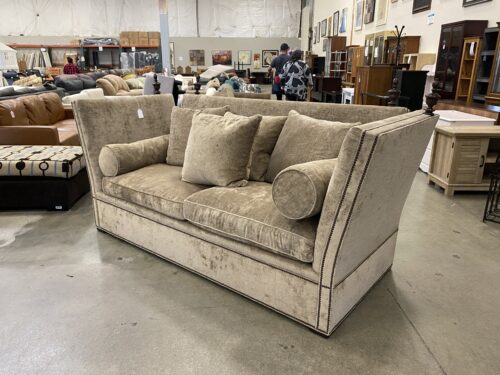 EBANISTA Contemporary Beige Velvet Knole Sofa
