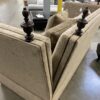 EBANISTA Contemporary Beige Velvet Knole Sofa