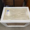 Marble Topped Burl Faced Secert Drawers Nightstand