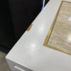 Marble Topped Burl Faced Secert Drawers Nightstand