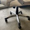White Faux Leather Plush Rolling Office Chair