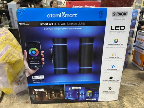 NEW! ATMOI SMART WiFi Wall Sconce Light Set