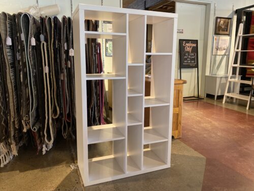 Crisp White Multi-Level Shelf