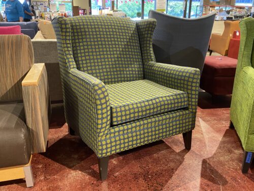 Sounders Blue & Green Wingback Armchair