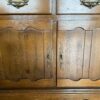 Rustic Wood Buffet with Cabinets and Drawers